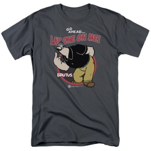 Popeye-Lay One On Me Short Sleeve Adult 18-1 Tee, Charcoal - 5X