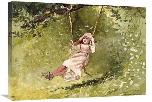 Global Gallery GCS-268129-30-142 30 in. Girl on a Swing Art Print - Wi