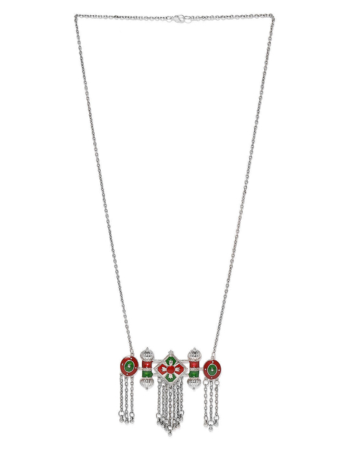 Multicoloured Metal Oxidised Necklace