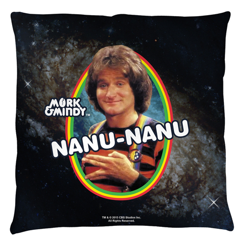 Trevco CBS1704-PLO3-18x18 18 x 18 in. Mork & Mindy & Mork Throw Pillow