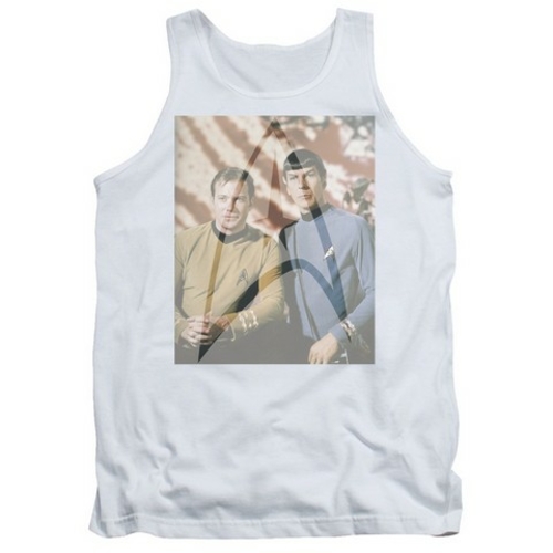 Trevco Star Trek-Classic Duo - Adult Tank Top - White, 2X