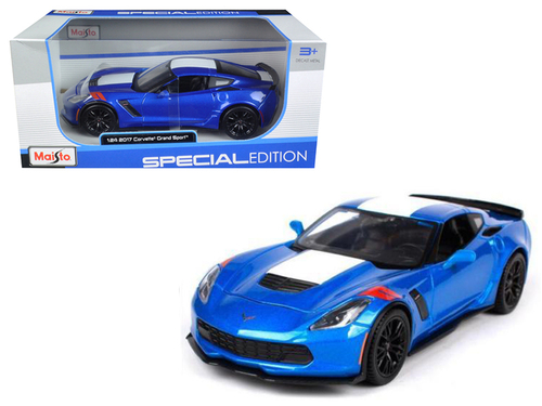 2017 Chevrolet Corvette Grand Sport Blue Metallic 1/24 Diecast Model