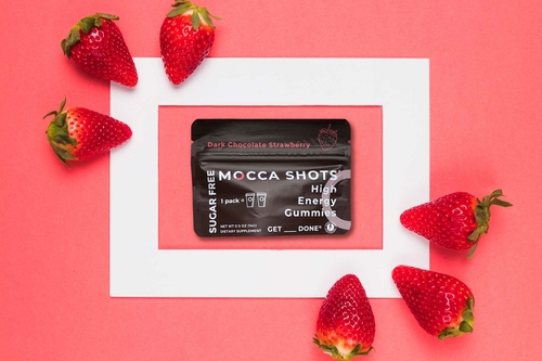 Sugar Free Mocca Shots Gummies with Caffeine 12-Pack Strawberry 