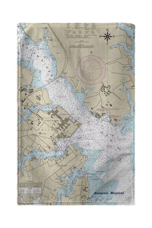 Betsy Drake BT12283AN Annapolis Map Beach Towel - 30 x 50 in.