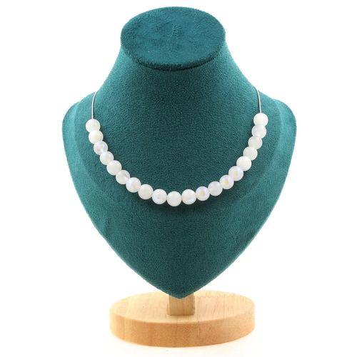 Moonstone 8 mm 20 beads necklace