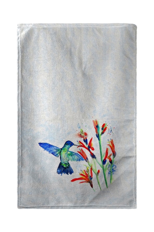 Betsy Drake BT644 30 x 50 in. Hummingbird & Fire Plant Beach Towel