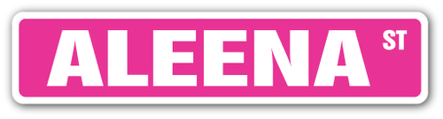 SignMission SS-ALEENA 4 x 18 in. Childrens Name Room Street Sign - Ale