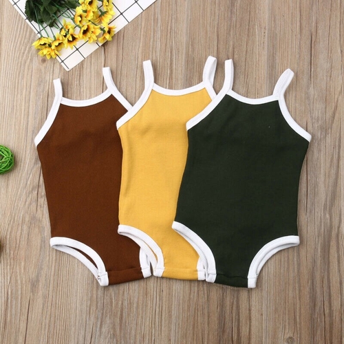 1 4T Toddler Halter Bodysuit Baby Girl Casual Pure