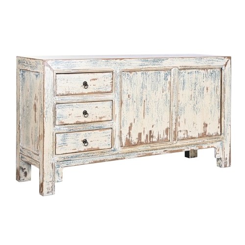 Sideboard DKD Home Decor Blue Cream Light brown Elm (145 x 40 x 81 cm)