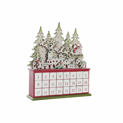 Advent Calendar DKD Home Decor Wood 32 x 8,5 x 38 cm