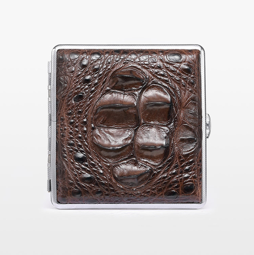 Genuine Crocodile Skin Cigarette Case