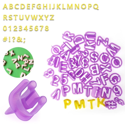 40pcs Number Letter Biscuits Baking Mould Alphabet