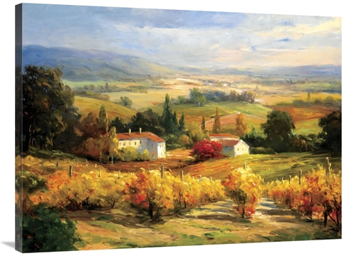 Global Gallery GCS-132113-3040-142 30 x 40 in. Hazy Tuscan Farm Art Pr