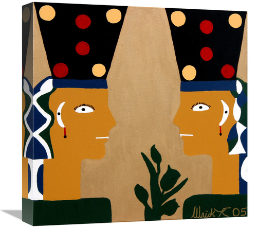 Global Gallery GCS-479190-1818-142 18 x 18 in. Egyptian Princesses Art