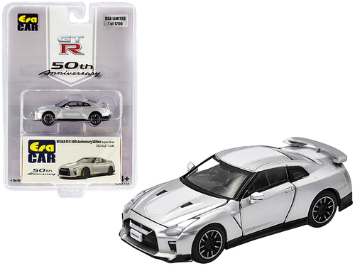 Nissan GT-R RHD (Right Hand Drive) Super Silver with White Stripe