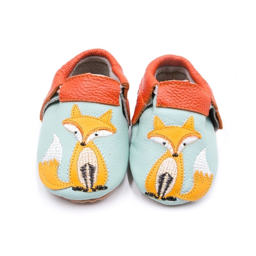 2019 New Skid Proof Fox Baby Shoes Leather baby