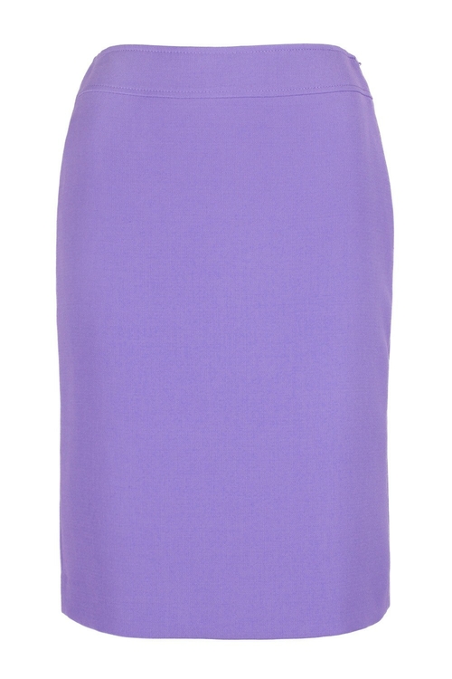 Tahari ASL Mid Waist Slit Side Solid Crepe Skirt
