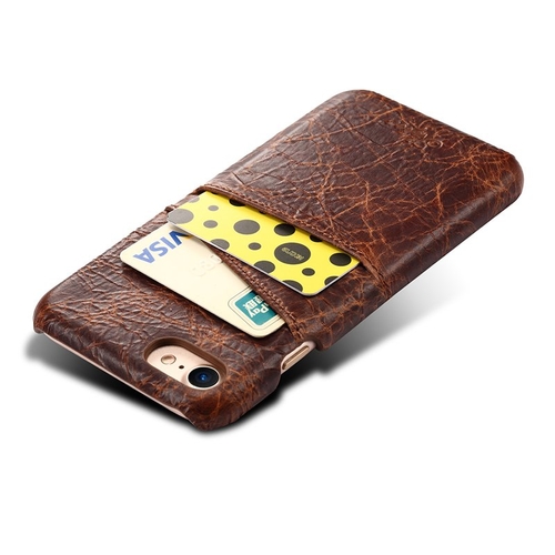 Waxy Leather iPhone Card Case