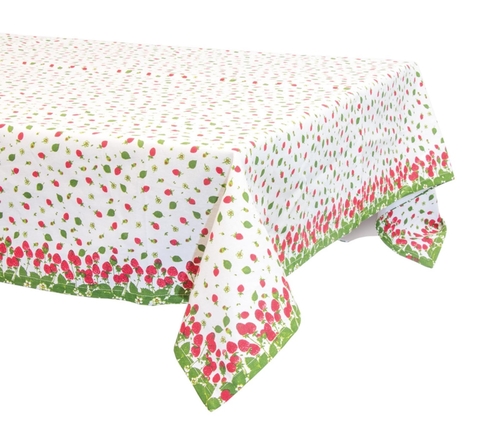 Boston International URB19137 52 x 52 in. Strawberry Season Table Clot