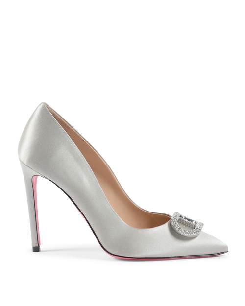 Cindarella Satin Pump - Grey