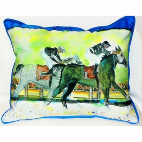 Betsy Drake ZP142 Close Race Indoor & Outdoor Throw Pillow- 20 x 24 in