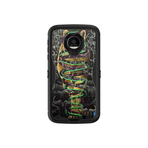 MightySkins MOZDED-Panther Swirl Skin for Otterbox Moto Z Force Droid 