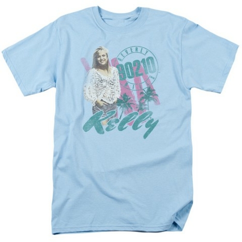 90210-Kelly Vintage - Short Sleeve Adult 18-1 Tee - Light Blue, Ex
