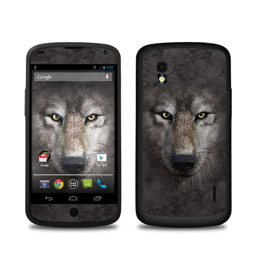 DecalGirl LGN4-GRY-WOLF LG Nexus 4 Skin - Grey Wolf