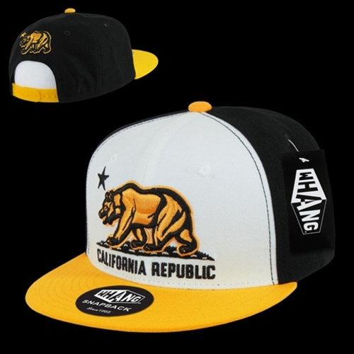 Decky W1-CR-WHTGOLBLK California Republic Snapback Cap