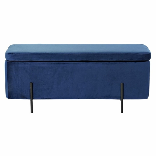 Bench DKD Home Decor   Blue Black Metal 108 x 46 x 45 cm