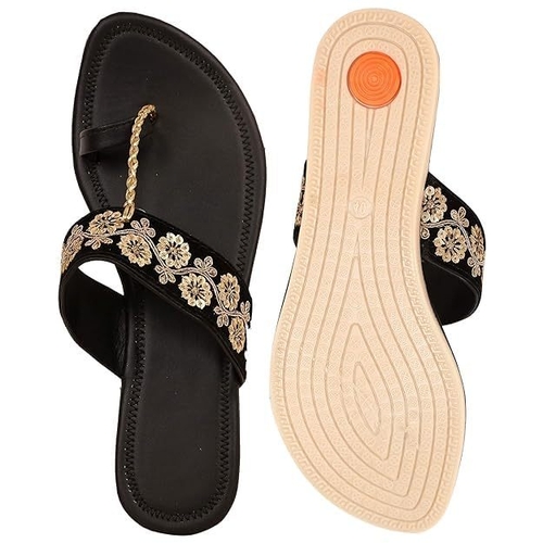 Women Stylish Sandals Ethnic Embroidered Girls Slippers (Size-38)
