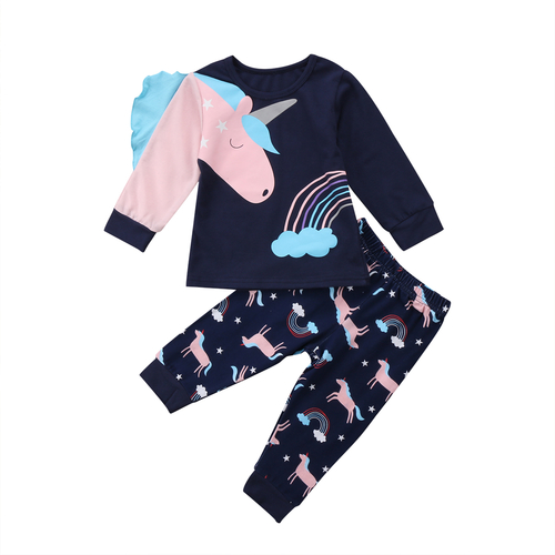 Royalblue Unicorn Autumn Homewear Cute Kids