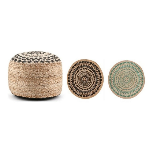 Pouffe DKD Home Decor Jute (40 x 40 x 30 cm) (2 pcs)