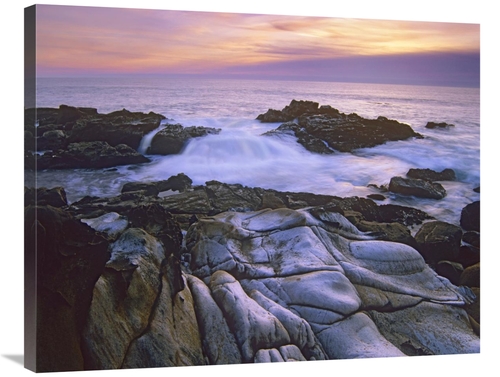 Global Gallery GCS-396891-2835-142 28 x 35 in. Wave Hiting Coastal Roc