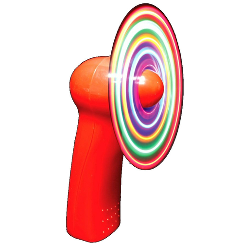 Blinkee PMFH-RD Portable Light Up Mini Cooling Fan with Red Handle Bat