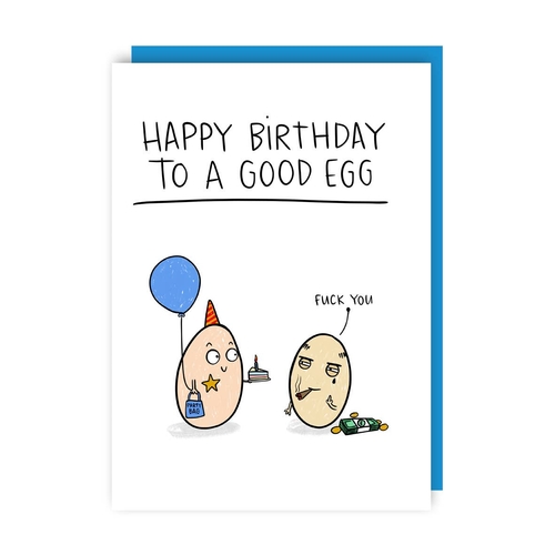 Good Egg Funny Birthday Card (Pack of 6)