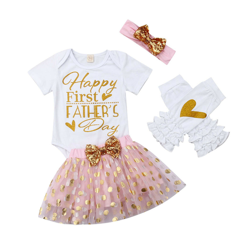 2019 Fathers Day Outfits Baby Girl 0 18M Clothes