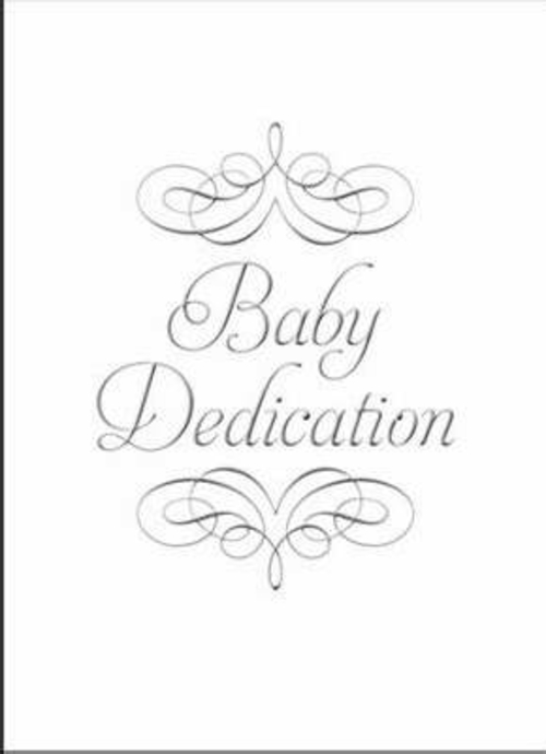 Warner Press 300875 5 x 7 in. Baby Dedication Silver Foil-Premium Stoc