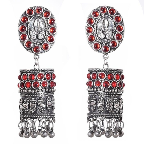 Generic Women's Brass Earrings (Silver, free Size)