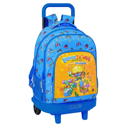 School Rucksack with Wheels SuperThings Serie 7 Blue Multicolour 33 X