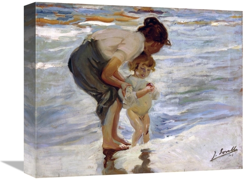 Global Gallery GCS-280128-16-142 16 in. At the Beach - En La Playa Art