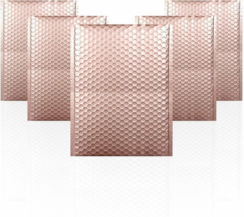 Rose Gold Bubble Mailers Pack of 10 Bubble Poly Mailers 6.5 x 9 Rose
