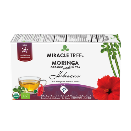 Miracle Tree's Organic Moringa Tea, Hibiscus