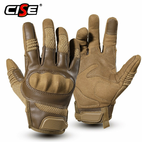 Touch Sreen Motorcycle Full Finger Gloves PU Leather Motocross