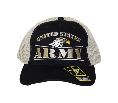JWM 9623612 U.S. Army Logo Baseball Cap, Black - One Size Fits All