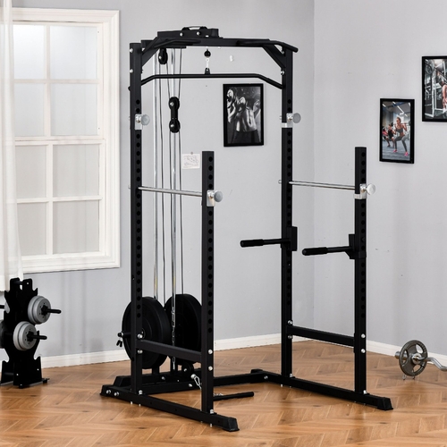 Soozier Heavy Duty Multi-Function Power Tower Rack Cage Exercise