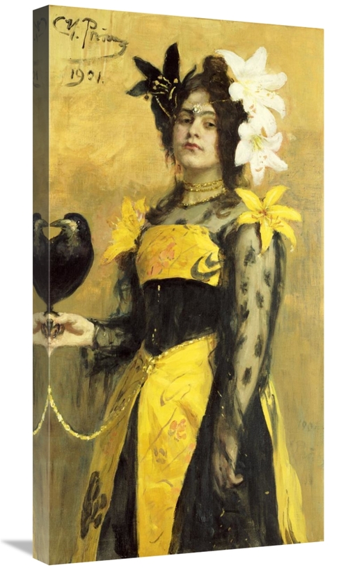 Global Gallery GCS-267154-30-142 30 in. Portrait of a Lady in a Yellow