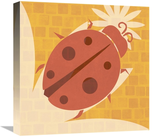 Global Gallery GCS-454900-1818-142 18 x 18 in. Bright Bugs - Ladybug A