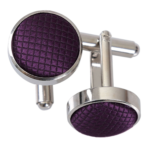 Solid Check Cufflinks - Cadbury Purple