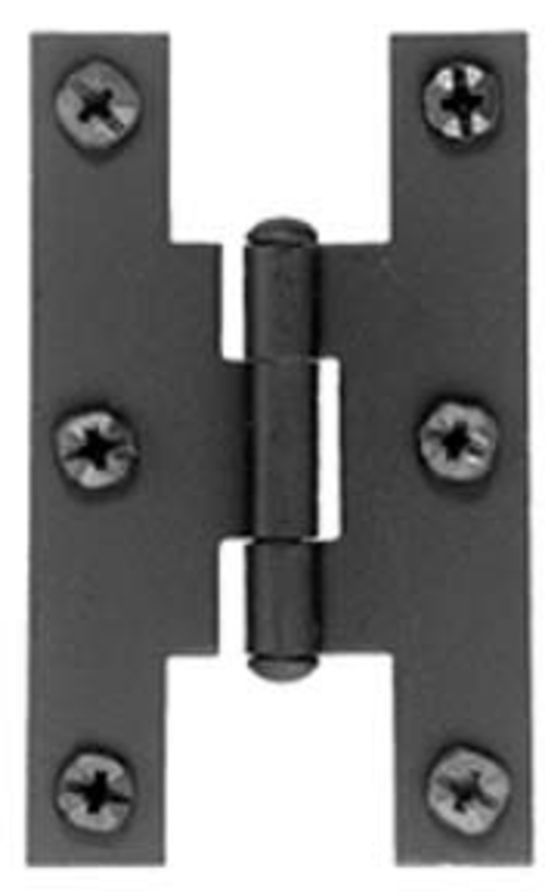 Acorn AH1BQ Smooth Iron Flush Non-Self Closing H Style Cabinet Hinge P